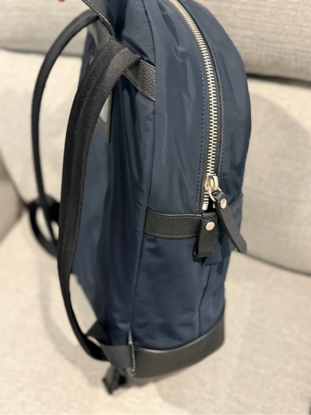 Burberry Navy Backpack with London Patch Motifs